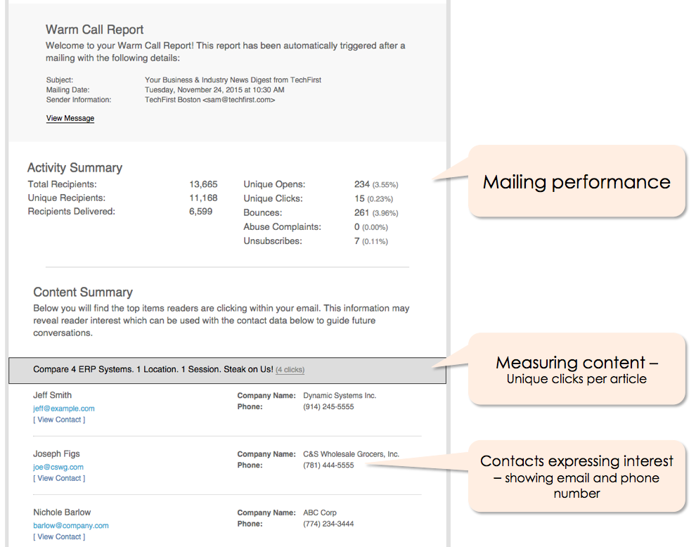 Sales Intelligence Through Newsletter Marketing and Active Leadâ„¢ Reports